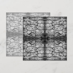 Tree Bark Black And White Photo Closeup Pattern    Card