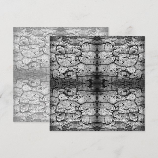 Tree Bark Black And White Photo Closeup Pattern    Card (Front/Back)
