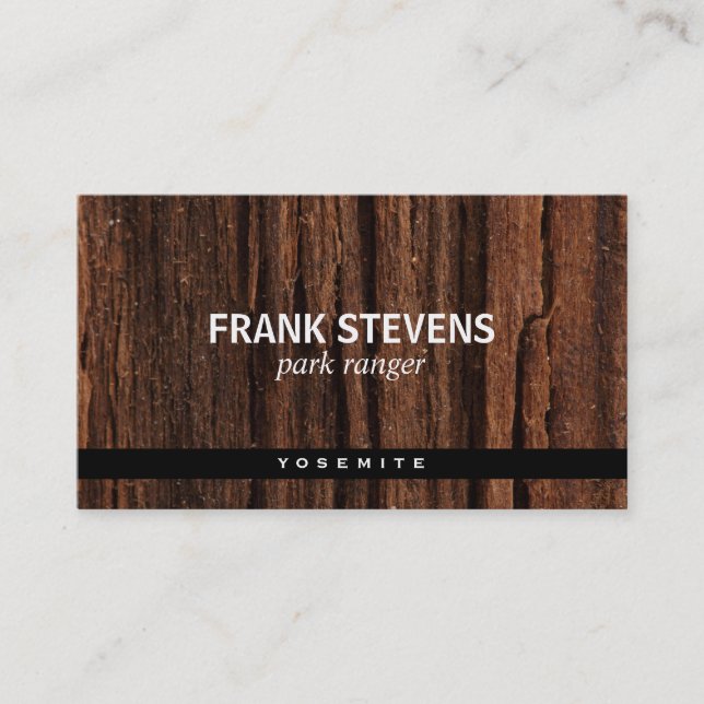 Tree Bark Business Card (Front)