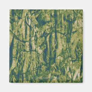 Tree bark camouflage pattern magnet