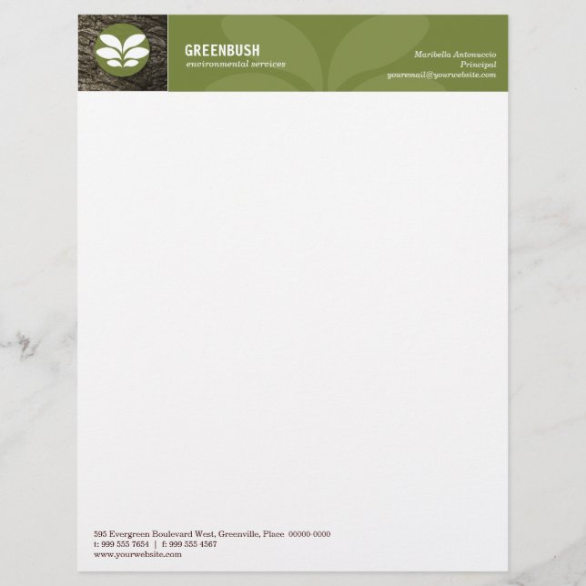Tree Bark Environmental Letterhead (Front)