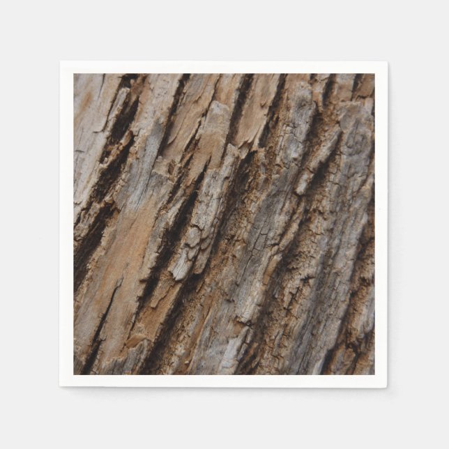 Tree Bark I Natural Abstract Textured Design Napkin (Front)