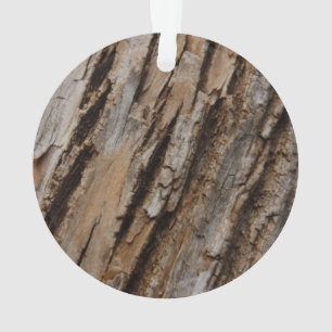 Tree Bark I Natural Abstract Textured Design Ornament