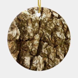 Tree Bark II Natural Textured Design Ceramic Tree Decoration