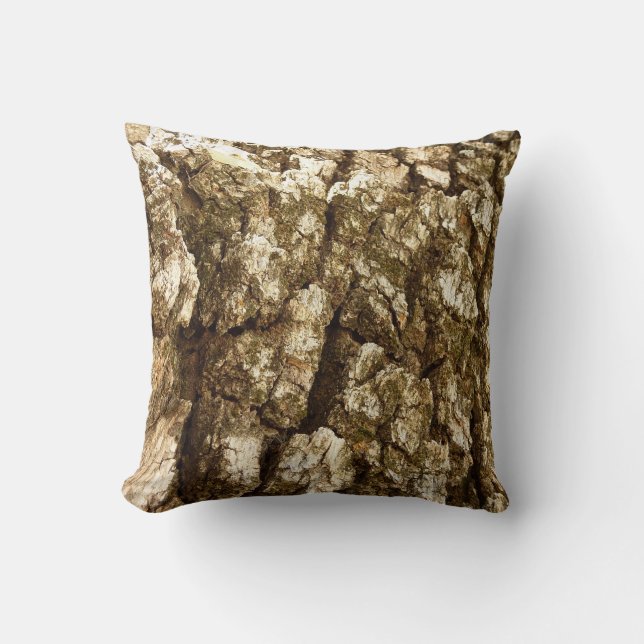 Tree Bark II Natural Textured Design Cushion (Front)