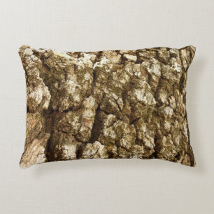 Tree Bark II Natural Textured Design Decorative Cushion