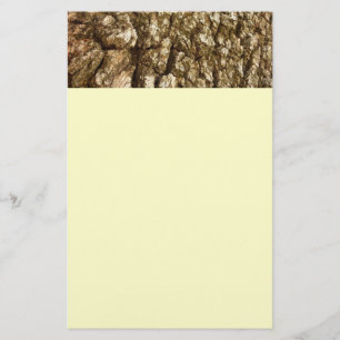 Tree Bark II Natural Textured Design Stationery