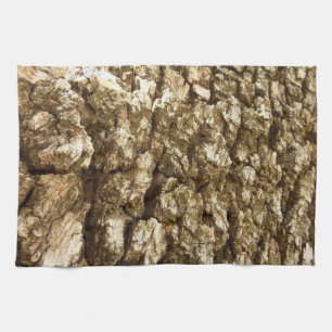 Tree Bark II Natural Textured Design Tea Towel