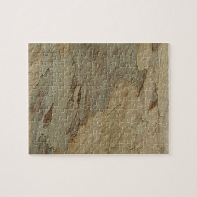 Tree Bark III Natural Abstract Textured Design Jigsaw Puzzle (Horizontal)