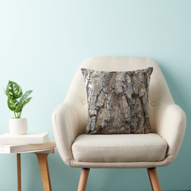 Tree Bark IV Abstract Nature Cushion (Chair)