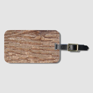tree bark luggage tag