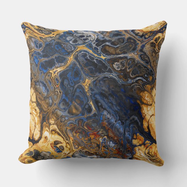 Tree Bark Marbled Abstract 2 Cushion (Front)