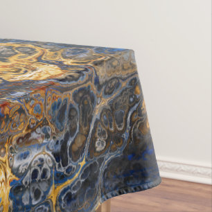 Tree Bark Marbled Abstract Tablecloth