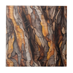 Tree Bark Pattern Ceramic Tile