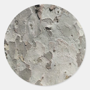 Tree bark pattern classic round sticker