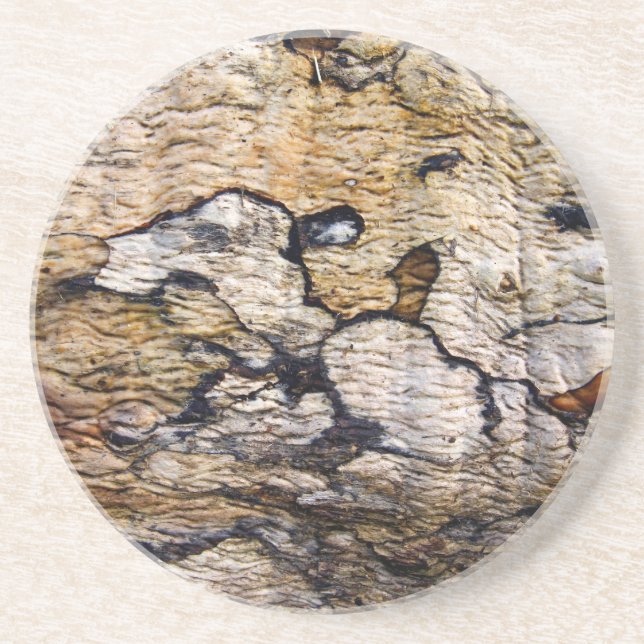 Tree bark pattern coaster (Front)