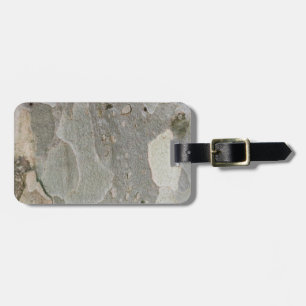 Tree bark pattern luggage tag