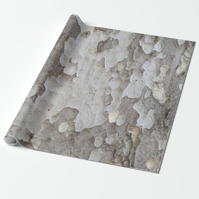 Tree bark pattern passport holder wrapping paper (Unrolled)
