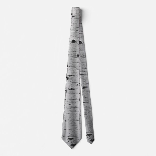Tree Bark Pattern - Quaking Aspen Tie (Front)