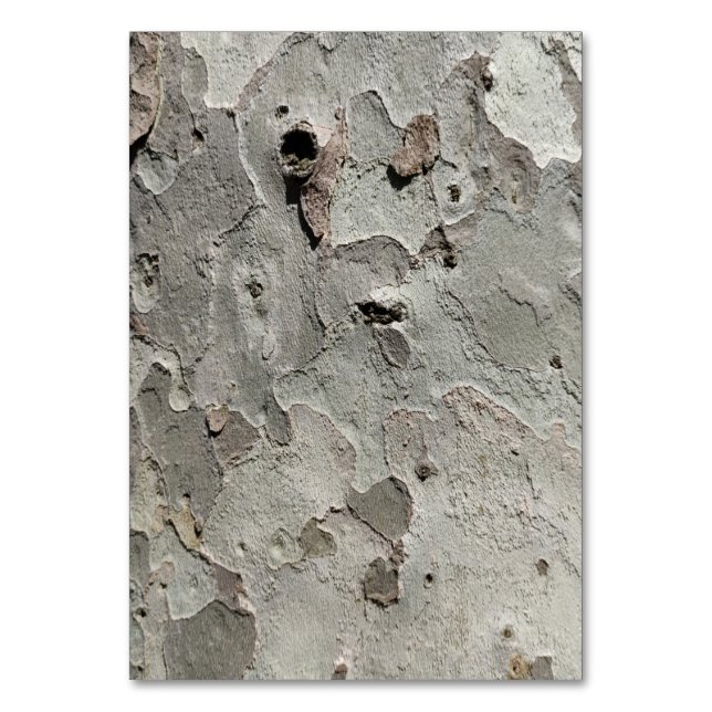 Tree bark pattern table number (Front)