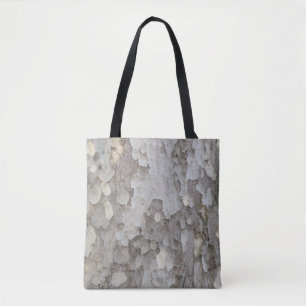 Tree bark pattern tote bag