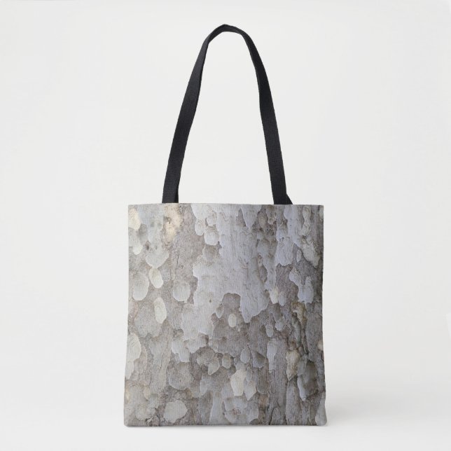 Tree bark pattern tote bag (Front)