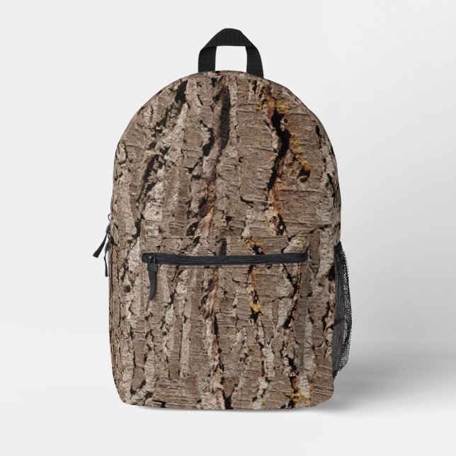Tree Bark Printed Backpack (Front)