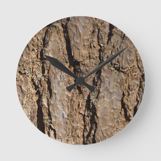TREE BARK ROUND CLOCK (Front)