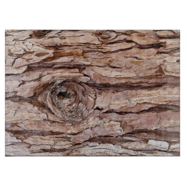 Tree Bark Texture Cool Unique Cutting Board (Front)