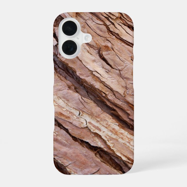 Tree Bark Texture Cool Unique iPhone 16 Case (Back)
