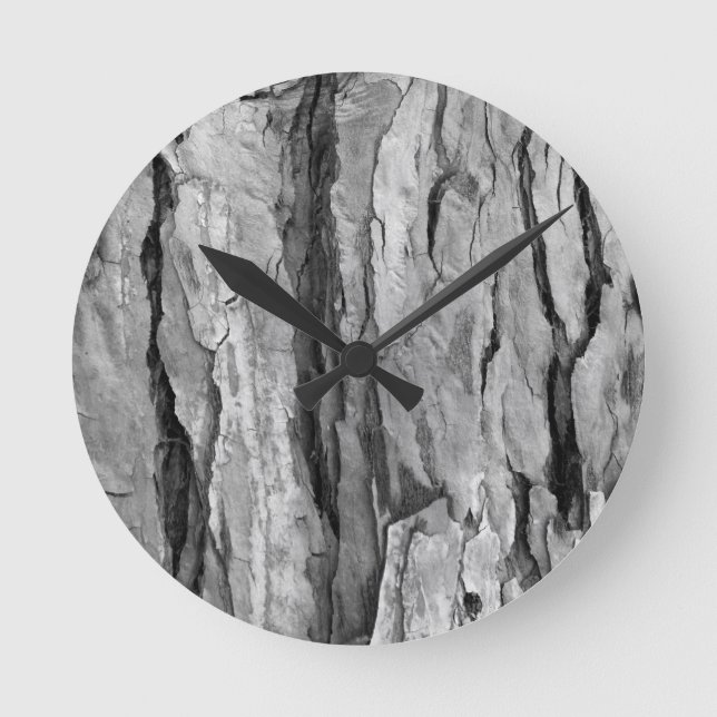 Tree Bark Texture Cool Unique  Round Clock (Front)