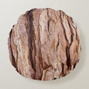 Tree Bark Texture Cool Unique Round Cushion