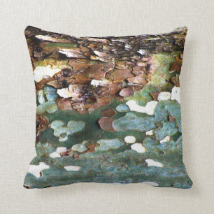 Tree Bark Texture Throw Pillow