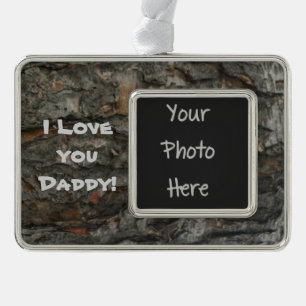 Tree Bark Textured-Framed Ornament