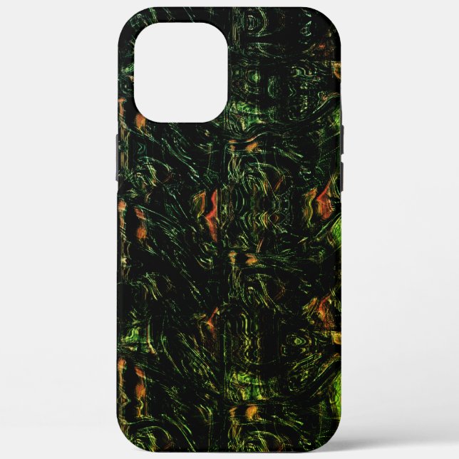 Tree bark under green hammered glass  Case-Mate iPhone case (Back)
