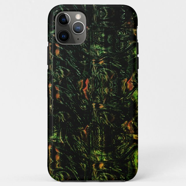 Tree bark under green hammered glass  Case-Mate iPhone case (Back)