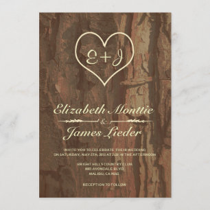 Tree Bark Wedding Invitations