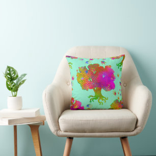 Tree Birds Twilight Cushion