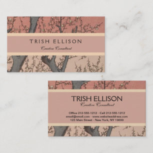 Tree Blossoms Plum Garden Japanese Business Card