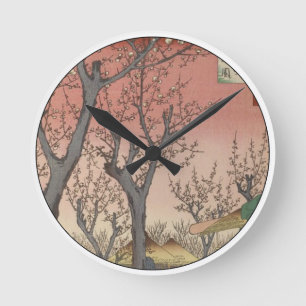 Tree Blossoms Plum Garden Japanese Round Clock