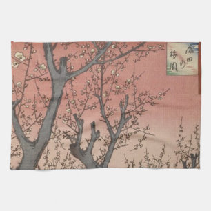 Tree Blossoms Plum Garden Japanese Tea Towel