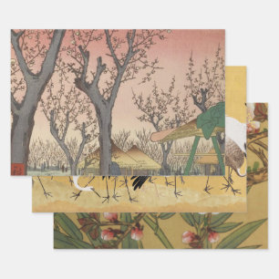 Tree Blossoms Plum Garden Japanese Wrapping Paper Sheet
