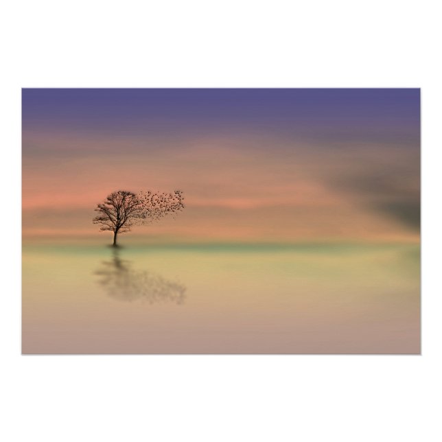 Tree Blowing in the Wind Poster (Front)