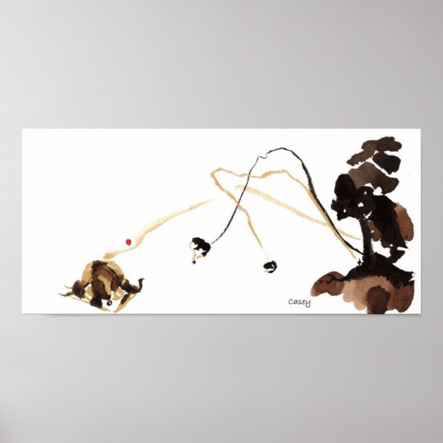 Tree Blowing Petals Art Print (Front)