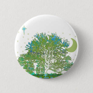 Tree Blues 6 Cm Round Badge