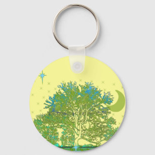 Tree Blues Key Ring