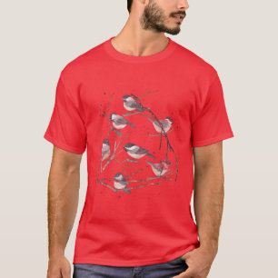 Tree Branches Nature Animal Birds Chickadee gift T-Shirt