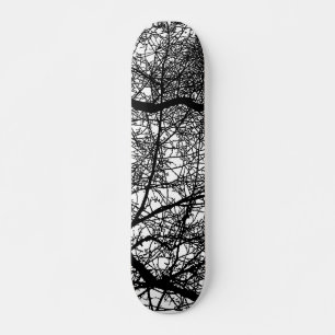 Tree Branches on Wood Skateboard