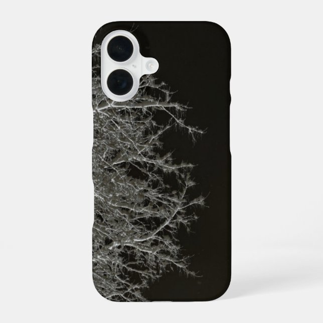 Tree branches Photo Negative iPhone 16 Case (Back)