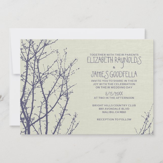 Tree Branches Wedding Invitations (Front)